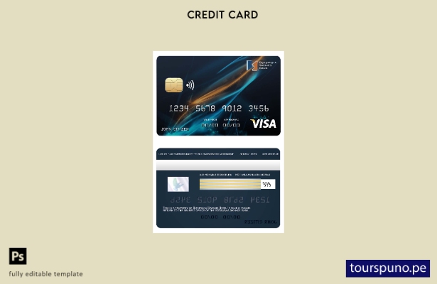 lista para imprimir plantilla de tarjeta visa de Caja de Ahorros de Botswana